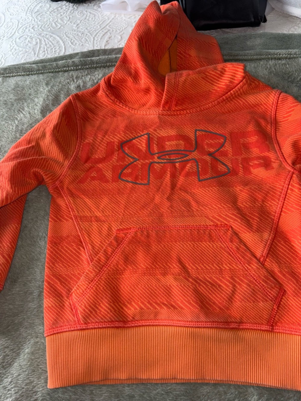 Under Armour Bright Orange Fleece Hoodie Pullover